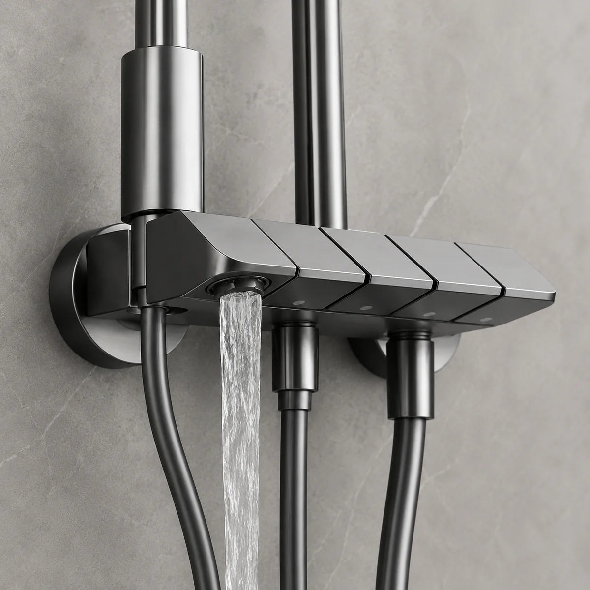 Colonne de Douche Thermostatique Noire — Douchette à Main et écran digital | TURKU