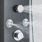 Colonne de Douche Hydromassante Noir — Écran LED, Jets & Porte-Serviette | ARNHEM