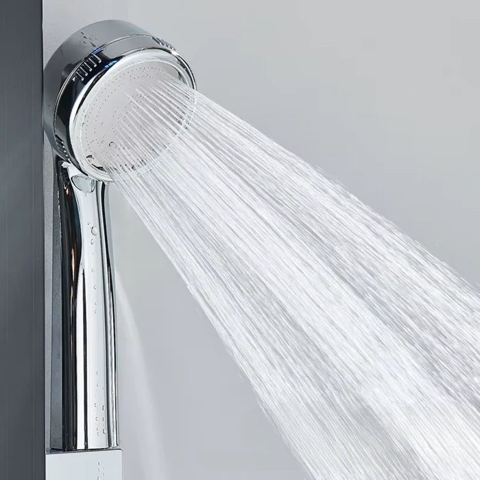Colonne de Douche Hydromassante Noir — Écran LED, Jets & Porte-Serviette | ARNHEM