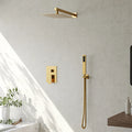 Douche Pluie Encastrée avec Douchette à Main  — Design Doré | SKOGAR