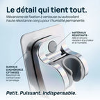 Support de Douchette Auto-Adhésif Chromé — Sans Perçage