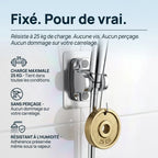 Support de Douchette Auto-Adhésif Chromé — Sans Perçage