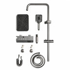 Colonne de Douche Thermostatique Noire — Douchette à Main et écran digital | TURKU
