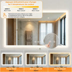 Miroir Rectangulaire LED — 3 Couleurs, Luminosité Réglable | HALLSTATT