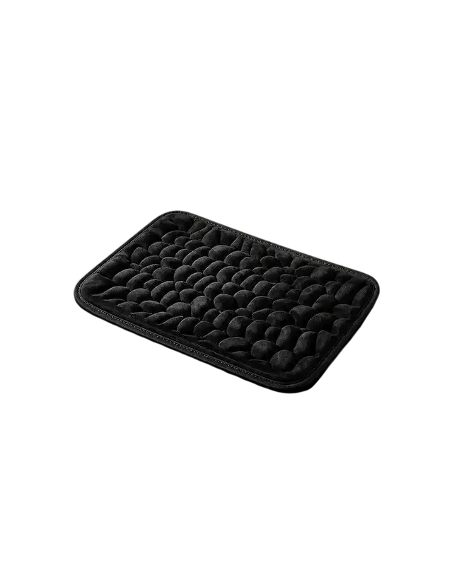 Tapis de Bain Galets Antidérapant – Effet Massant 3D Noir | 40x60cm