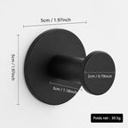 Patère Murale Noire Mat en Acier Inoxydable — Design Épuré | MATERA