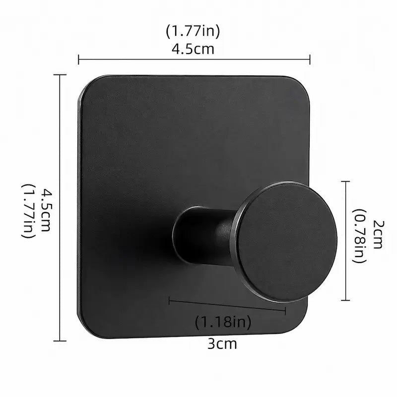 Patère Murale Noire Mat en Acier Inoxydable — Design Épuré | MATERA