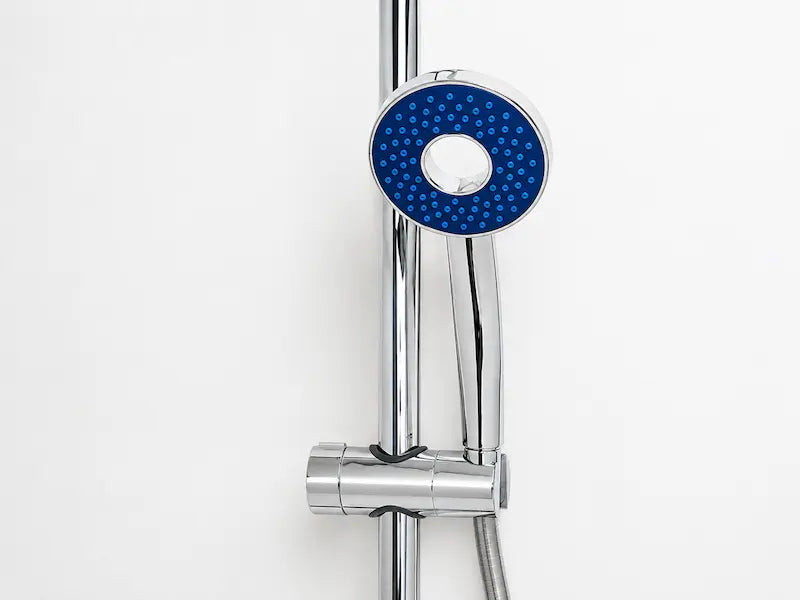Support de Douchette Coulissant pour Barre de Douche Chromé