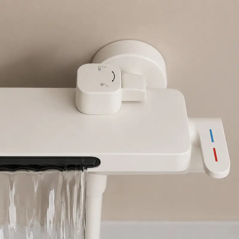 Robinet de Baignoire Thermostatique avec Tablette Intégrée et Douchette | LOFOTEN