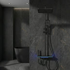 Colonne de Douche Thermostatique Noir — Écran LED, Pluie & Douchette | DALARNA