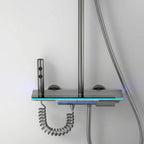 Colonne de Douche Thermostatique Noir — Écran LED, Pluie & Douchette | DALARNA