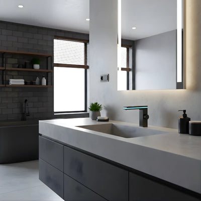 Robinet de Lavabo Thermostatique LED — Design Minimaliste | KEBNEKAISE