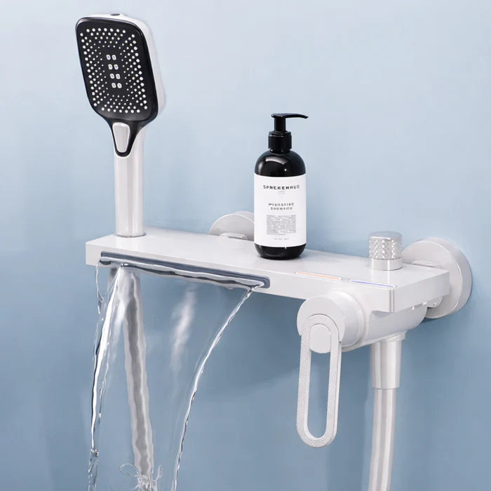 Robinet de Baignoire Effet Cascade Doré avec Douchette | INARI
