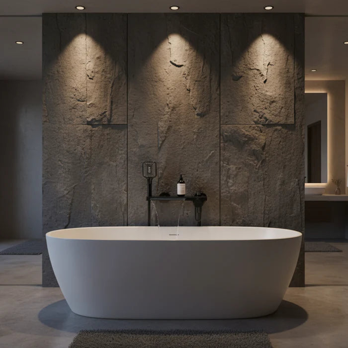 Robinet de Baignoire Effet Cascade Doré avec Douchette | INARI
