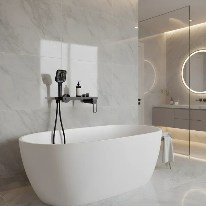 Robinet de Baignoire Effet Cascade Doré avec Douchette | INARI