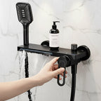 Robinet de Baignoire Effet Cascade Doré avec Douchette | INARI