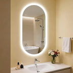 Miroir Ovale LED  — 3 Couleurs, Anti-Buée, Mémoire | TBILISSI