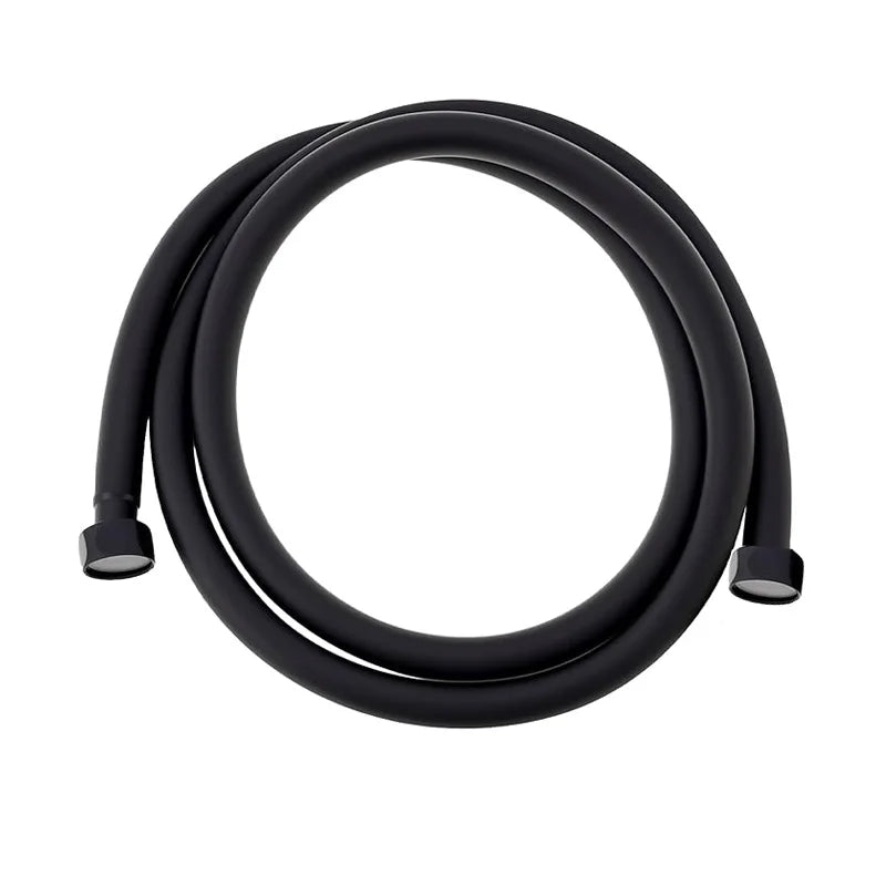 Flexible de Douche PVC Lisse Noir — Souple et Anti-Nœud