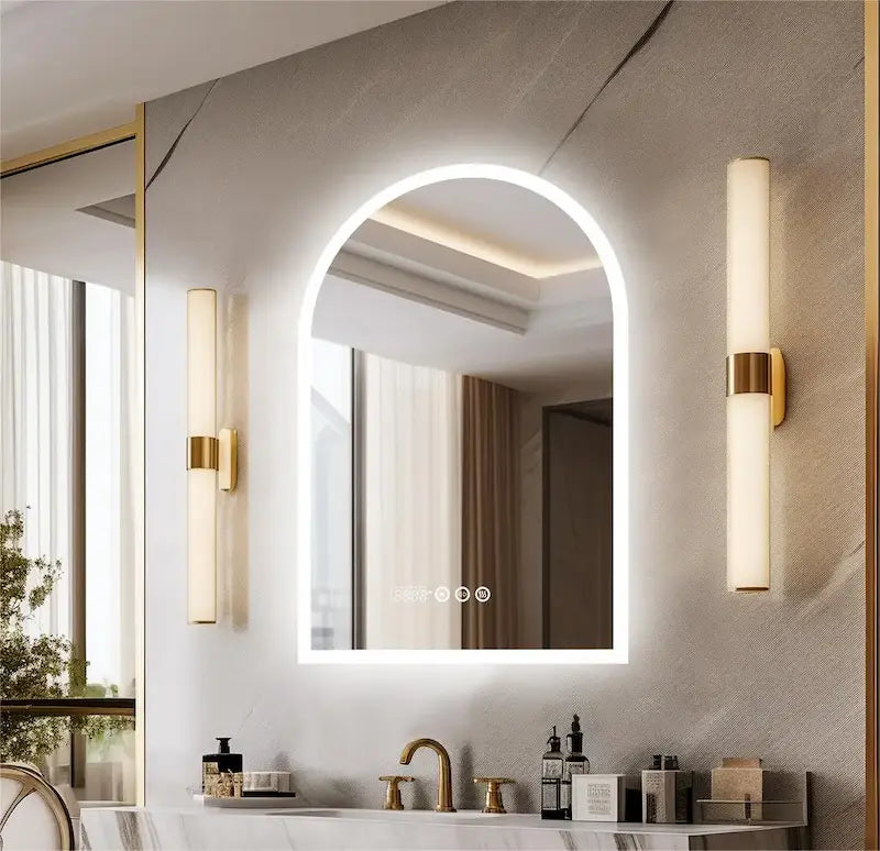 Miroir Arche LED Rectangulaire — Luminosité Réglable, Tactile | PIRAN