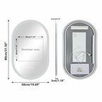 Miroir Ovale LED  — 3 Couleurs, Anti-Buée, Mémoire | TBILISSI