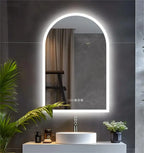 Miroir Arche LED Rectangulaire — Luminosité Réglable, Tactile | PIRAN