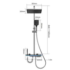Colonne de Douche Thermostatique Noir — Écran LED, Pluie & Douchette | DALARNA