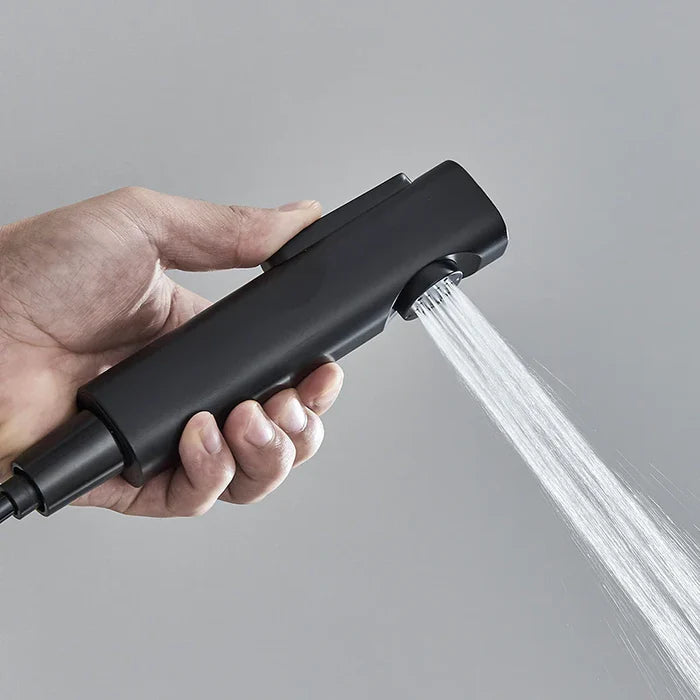 Colonne de Douche Thermostatique Noir Mat avec Douchette à Main | WISMAR
