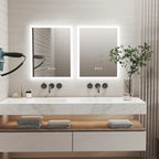Miroir Rectangulaire LED 50x40cm — 3 Couleurs, Horizontal/Vertical | COMALA