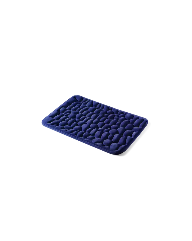 Tapis de Bain Galets Antidérapant – Effet Massant 3D Bleu | 40x60cm