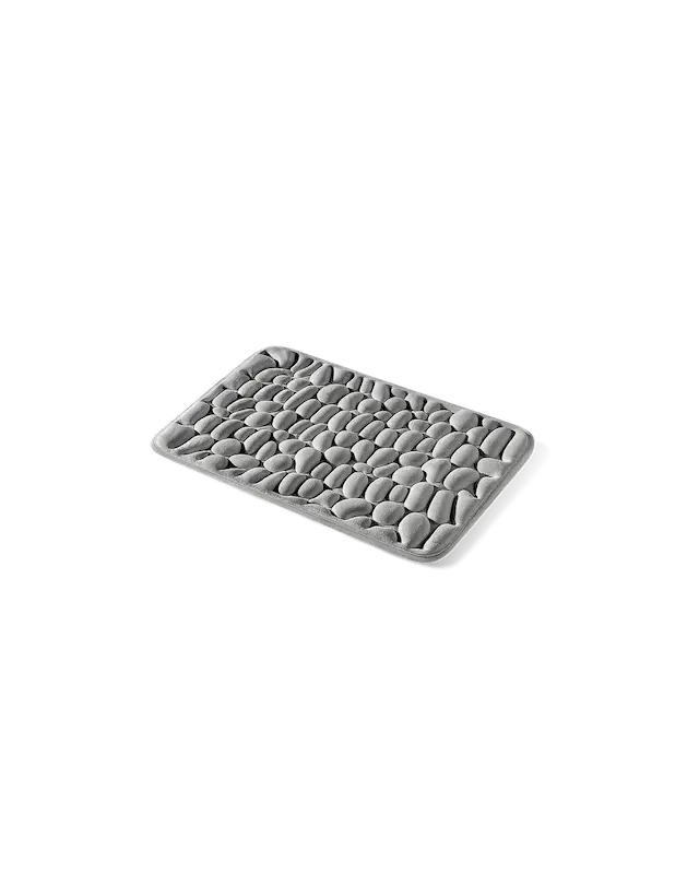 Tapis de Bain Galets Antidérapant – Effet Massant 3D Gris | 40x60cm