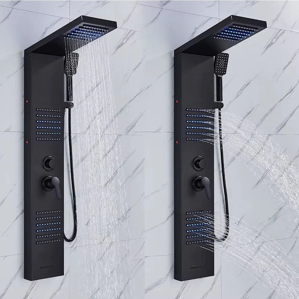Colonne de Douche Hydromassante LED — Pluie, Cascade & Jets de Massage | TARTU
