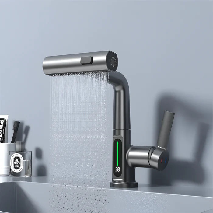 Robinet de Lavabo Thermostatique avec Douchette | HELSINGBORG