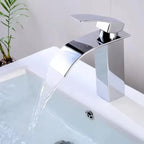Robinet Cascade Noir pour Lavabo — Mitigeur Salle de Bain Design | Valparaíso