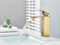 Robinet Cascade Noir pour Lavabo — Mitigeur Salle de Bain Design | Valparaíso