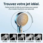 Pommeau de Douche Filtrant, Économique et Anti Calcaire — 5 Modes, Billes Minérales  | ERFURT