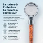 Pommeau de Douche Filtrant et Anticalcaire — Billes Minérales, 3 Modes | ERFURT