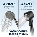 Pommeau de Douche Filtrant, Anticalcaire & Économique — Stop Eau Intégré | PASSAU