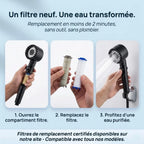 Pommeau de Douche Filtrant, Anticalcaire & Économique — Stop Eau Intégré | PASSAU