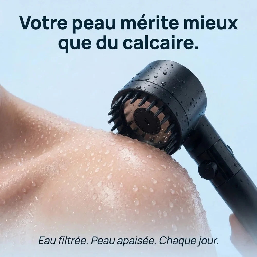 Pommeau de Douche Filtrant, Anticalcaire & Économique — Stop Eau Intégré | PASSAU