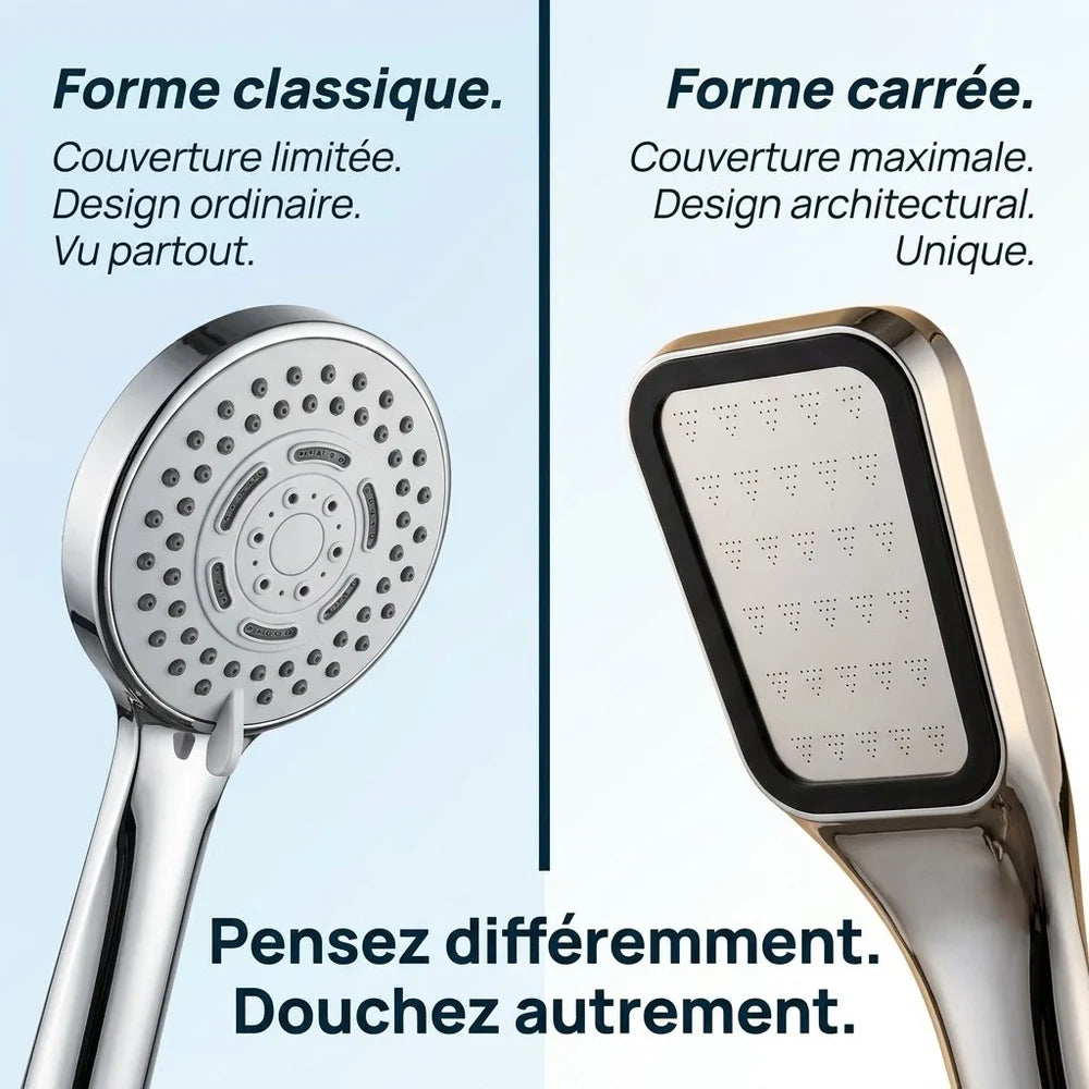 Pommeau de Douche Haute Pression Carré | KREMS