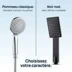 Pommeau de Douche Haute Pression Noir | MALINES