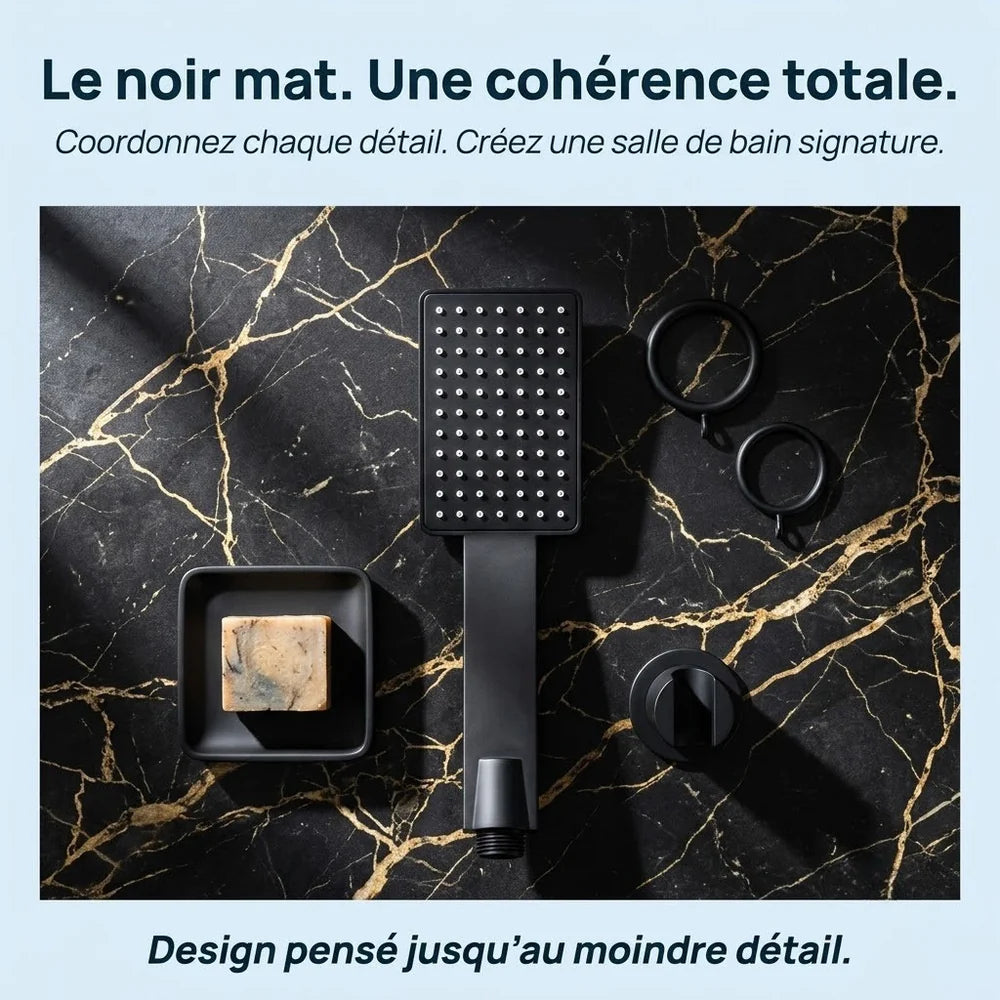 Pommeau de Douche Haute Pression Noir | MALINES