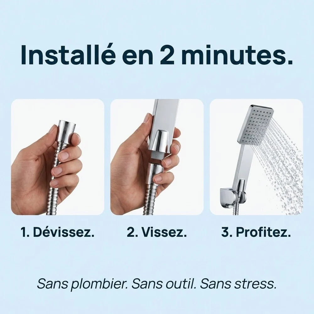Pommeau de Douche Haute Pression Chromé | MALINES