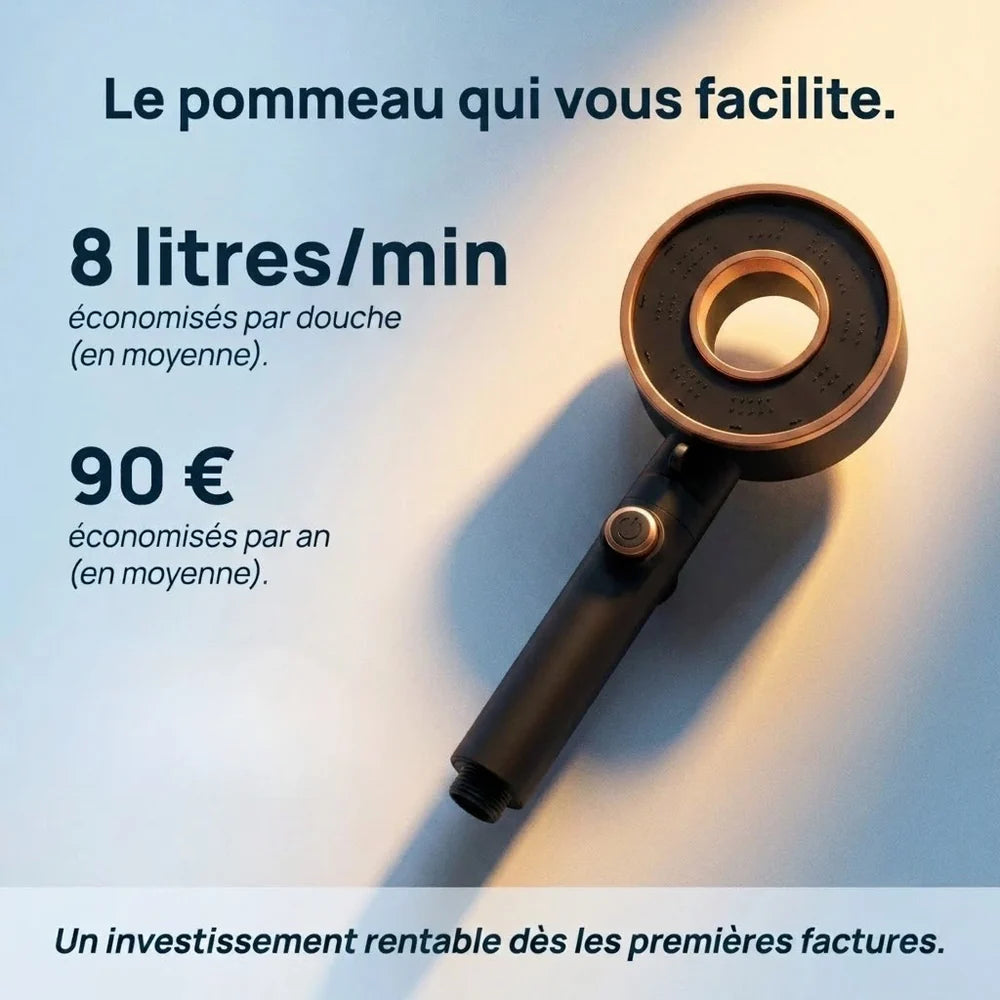 Pommeau de Douche Haute Pression et Économique — 3 Modes de Jet | LINZ