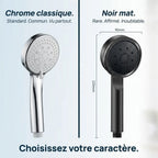 Pommeau de Douche Haute Pression Noir 5 Modes | ZWOLLE