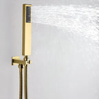 Douche Pluie Encastrée avec Douchette à Main  — Design Doré | SKOGAR