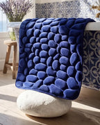Tapis de Bain Galets Antidérapant – Effet Massant 3D Bleu | 40x60cm