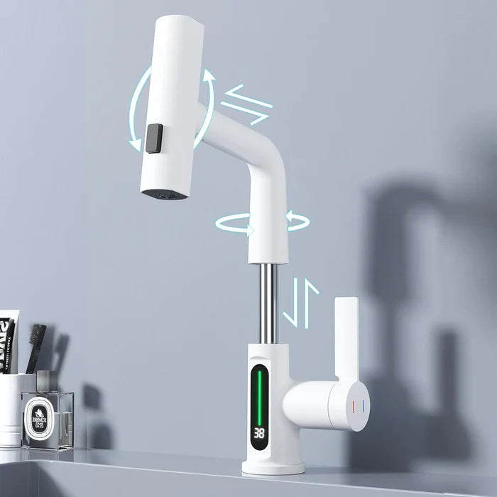 Robinet de Lavabo Thermostatique avec Douchette | HELSINGBORG